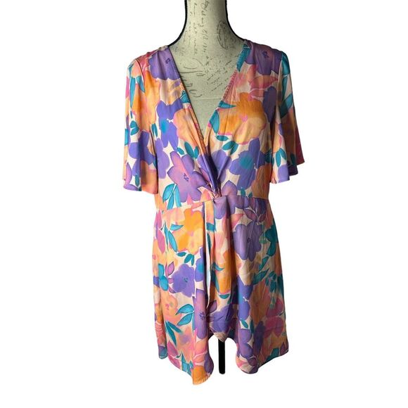 CUPSHE FLORAL WOMEN'S‎ SWIM COVER UP BEACH DRESS SIZE L NEW - Picture 1 of 7